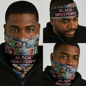 Afro Black Herstory Neck Gaiter African Women History DT03