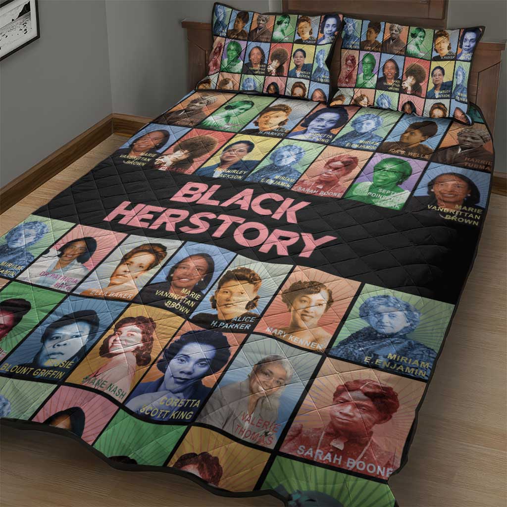 Afro Black Herstory Quilt Bed Set African Women History
