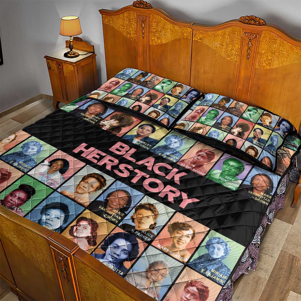 Afro Black Herstory Quilt Bed Set African Women History