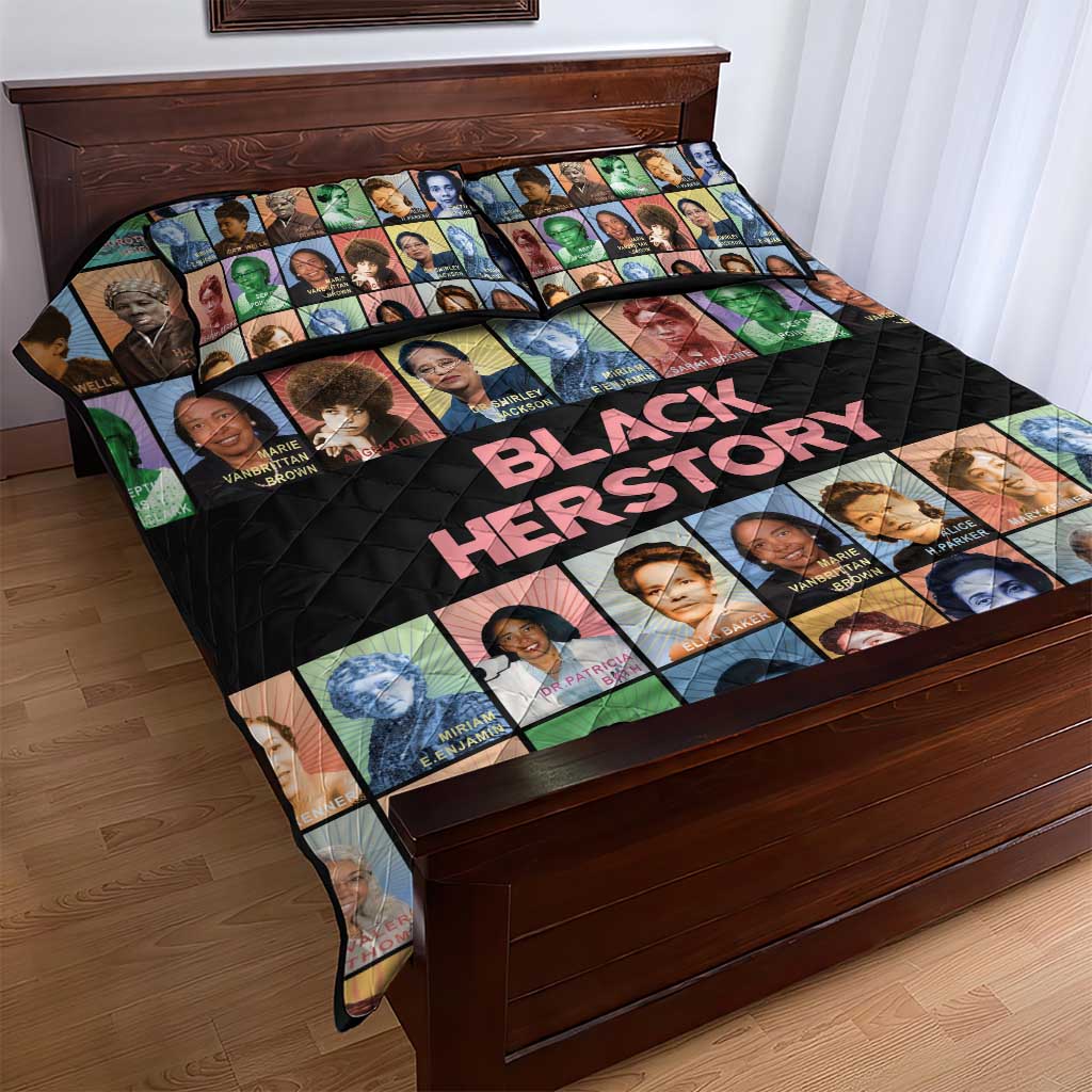 Afro Black Herstory Quilt Bed Set African Women History
