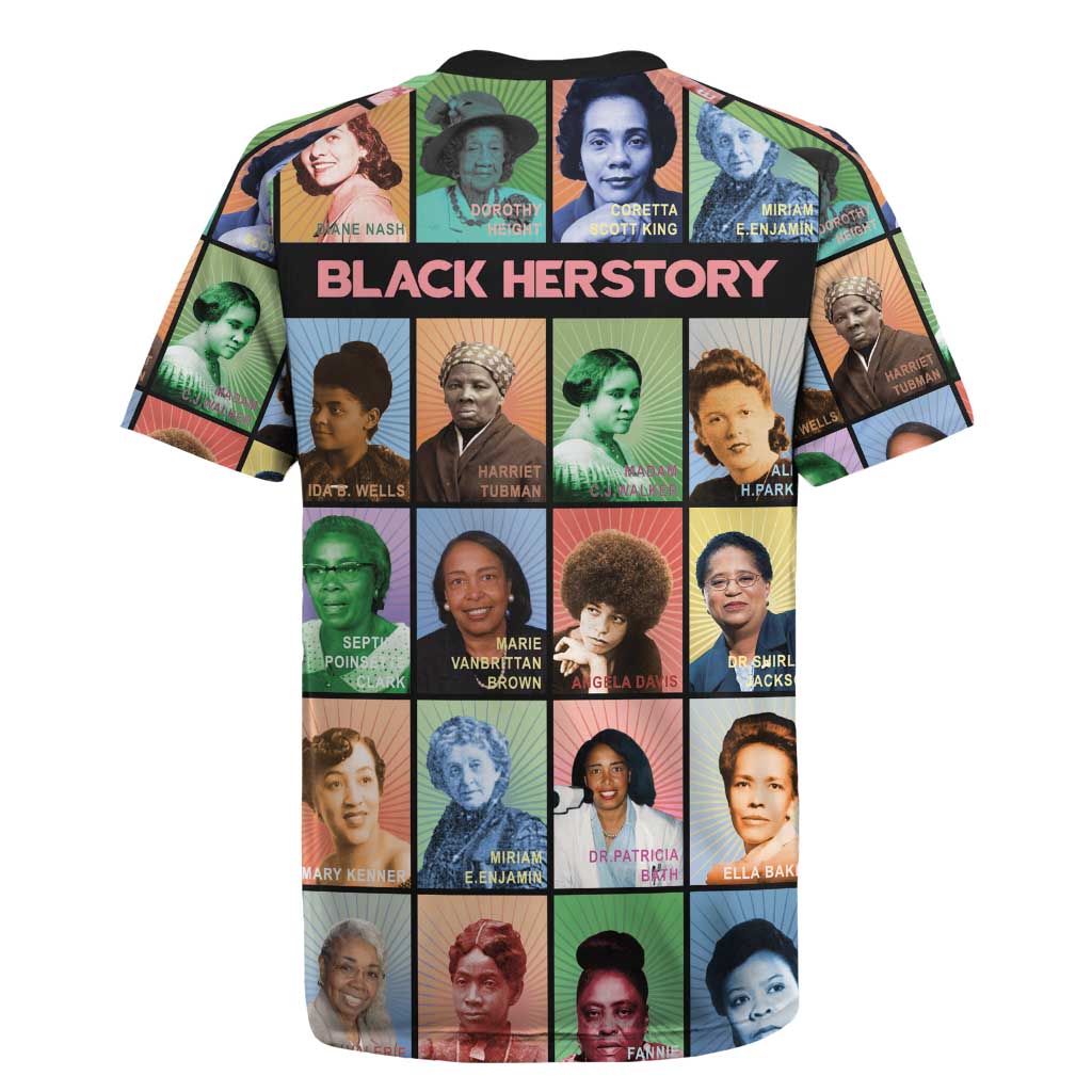 Afro Black Herstory Rugby Jersey African Women History