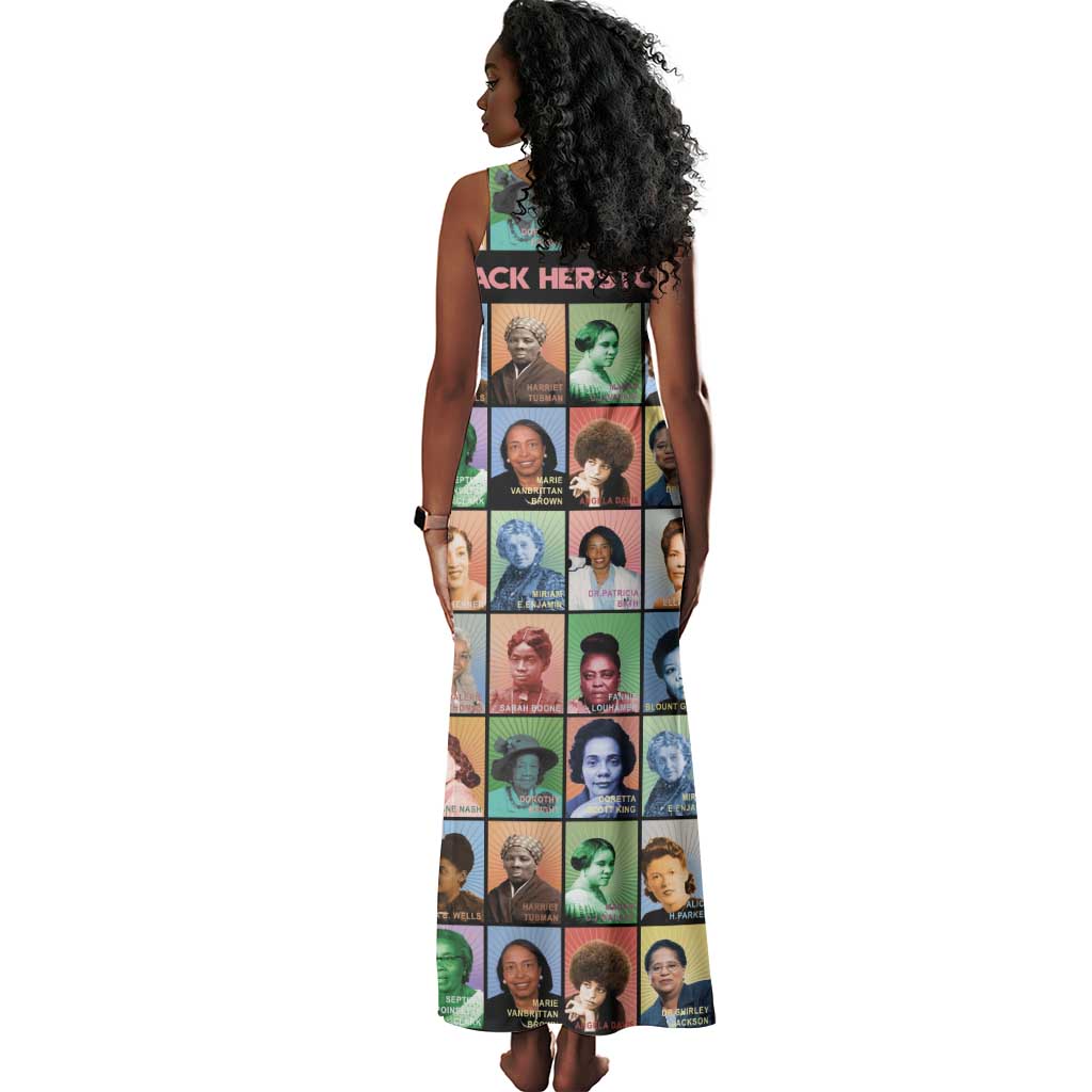 Afro Black Herstory Tank Maxi Dress African Women History