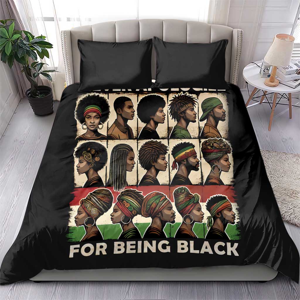 Never Apologize for Being Black Bedding Set African Pride