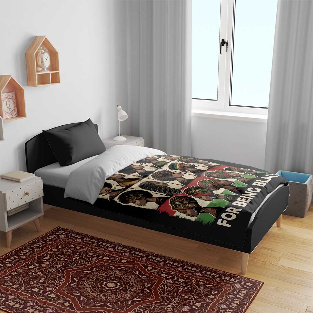Never Apologize for Being Black Bedding Set African Pride