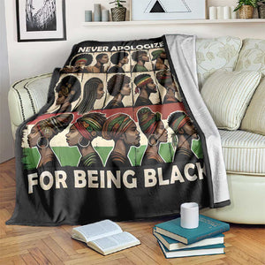 Never Apologize for Being Black Blanket African Pride