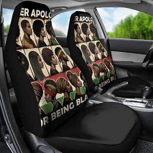 Never Apologize for Being Black Car Seat Cover African Pride