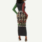 Never Apologize for Being Black Long Sleeve Bodycon Dress African Pride DT03