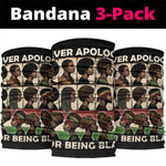 Never Apologize for Being Black Neck Gaiter African Pride DT03