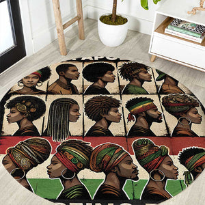 Never Apologize for Being Black Round Carpet African Pride