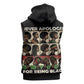 Never Apologize for Being Black Sleeveless Zip Hoodie African Pride - African Pride