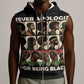 Never Apologize for Being Black Sleeveless Zip Hoodie African Pride - African Pride