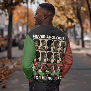 Never Apologize for Being Black Sweatshirt African Pride