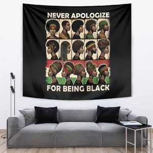 Never Apologize for Being Black Tapestry African Pride