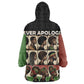 Never Apologize for Being Black Wearable Blanket Hoodie African Pride