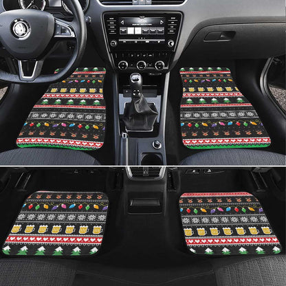 Ho Ho Ho Hold My Beer Santa Afro Car Mats Christmas Beer