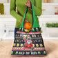 Ho Ho Ho Hold My Beer Santa Afro Grocery Bag Christmas Beer