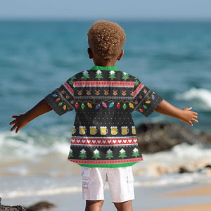 Ho Ho Ho Hold My Beer Santa Afro Kid Hawaiian Shirt Christmas Beer