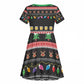 Ho Ho Ho Hold My Beer Santa Afro Kid Short Sleeve Dress Christmas Beer