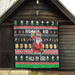 Ho Ho Ho Hold My Beer Santa Afro Quilt Christmas Beer