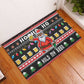 Ho Ho Ho Hold My Beer Santa Afro Rubber Doormat Christmas Beer