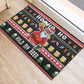 Ho Ho Ho Hold My Beer Santa Afro Rubber Doormat Christmas Beer