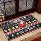 Ho Ho Ho Hold My Beer Santa Afro Rubber Doormat Christmas Beer