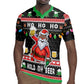 Ho Ho Ho Hold My Beer Santa Afro Rugby Jersey Christmas Beer