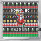 Ho Ho Ho Hold My Beer Santa Afro Shower Curtain Christmas Beer