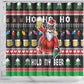 Ho Ho Ho Hold My Beer Santa Afro Shower Curtain Christmas Beer