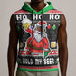 Ho Ho Ho Hold My Beer Santa Afro Sleeveless Hoodie Christmas Beer - African Pride