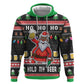 Ho Ho Ho Hold My Beer Santa Afro Zip Hoodie Christmas Beer