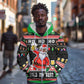 Ho Ho Ho Hold My Beer Santa Afro Zip Hoodie Christmas Beer