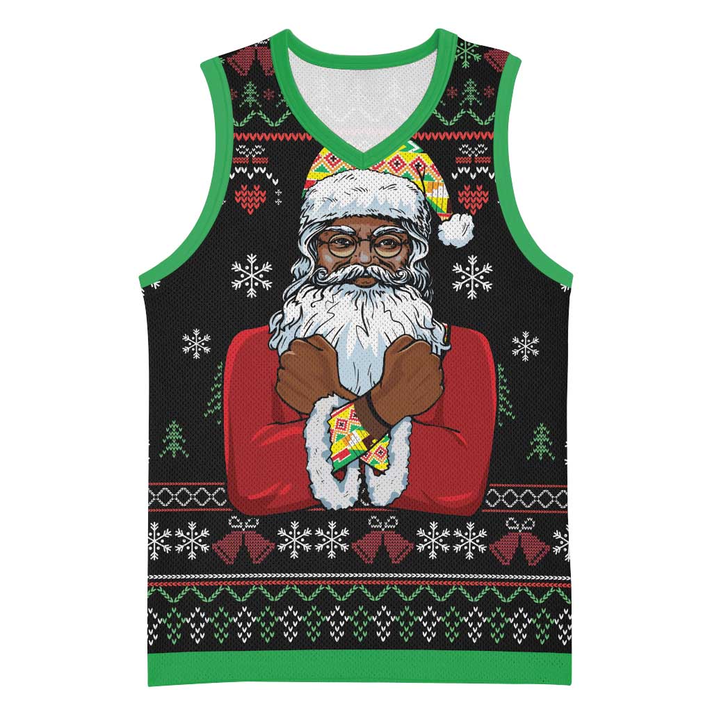 Santa Claus African Christmas Basketball Jersey Traditional Costume - African Pride