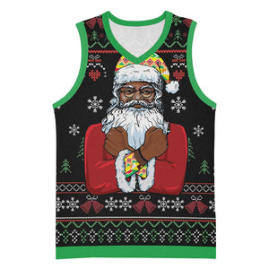 Santa Claus African Christmas Basketball Jersey Traditional Costume - African Pride