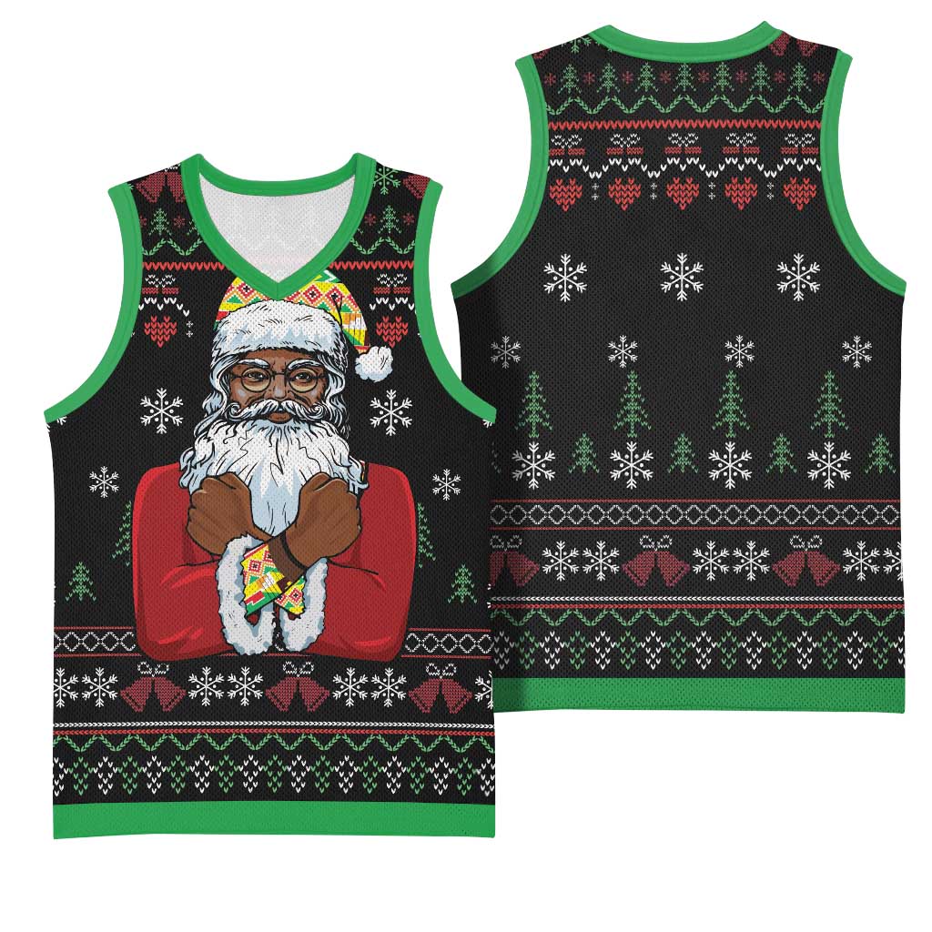 Santa Claus African Christmas Basketball Jersey Traditional Costume - African Pride
