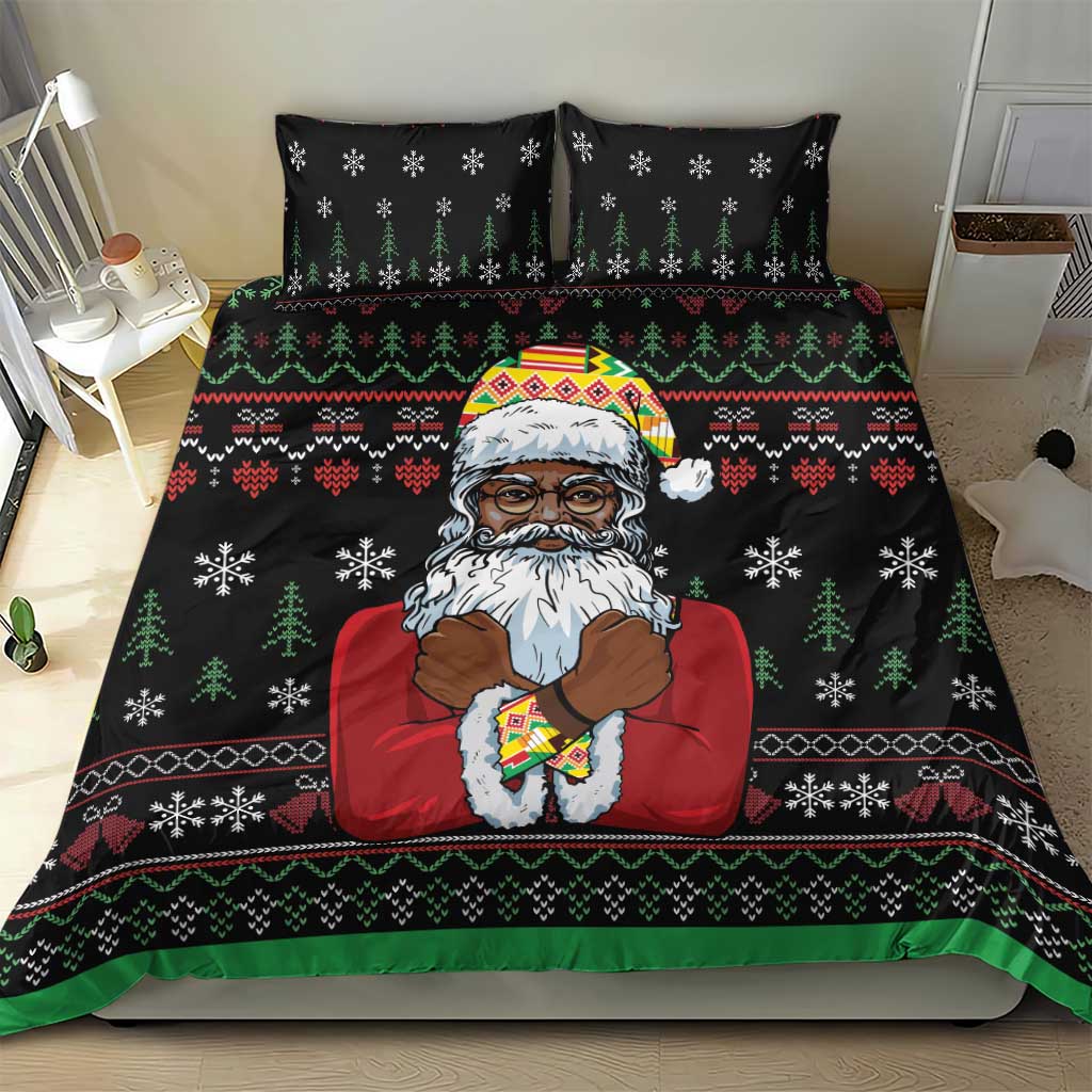 Santa Claus African Christmas Bedding Set Traditional Costume
