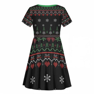Santa Claus African Christmas Kid Short Sleeve Dress Traditional Costume