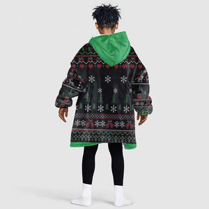 Santa Claus African Christmas Kid Wearable Blanket Hoodie Traditional Costume