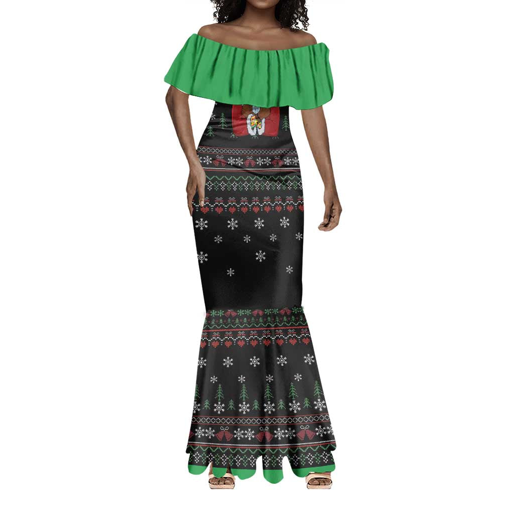Santa Claus African Christmas Mermaid Dress Traditional Costume