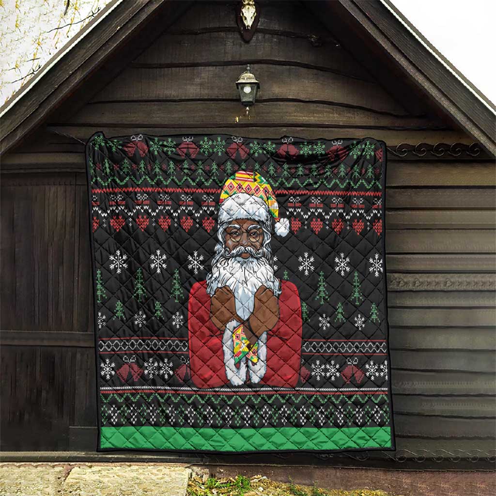 Santa Claus African Christmas Quilt Traditional Costume