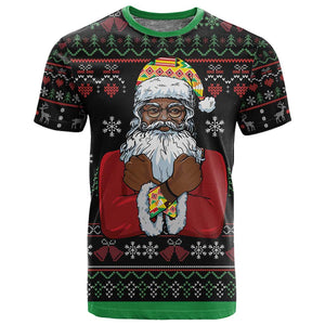 Santa Claus African Christmas T shirt Traditional Costume