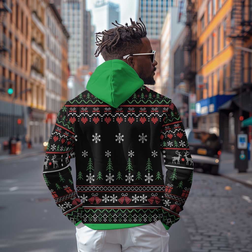 Santa Claus African Christmas Zip Hoodie Traditional Costume