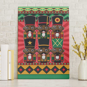 Black Nutcrackers Canvas Wall Art Afro Christmas