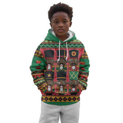 Black Nutcrackers Kid Hoodie Afro Christmas