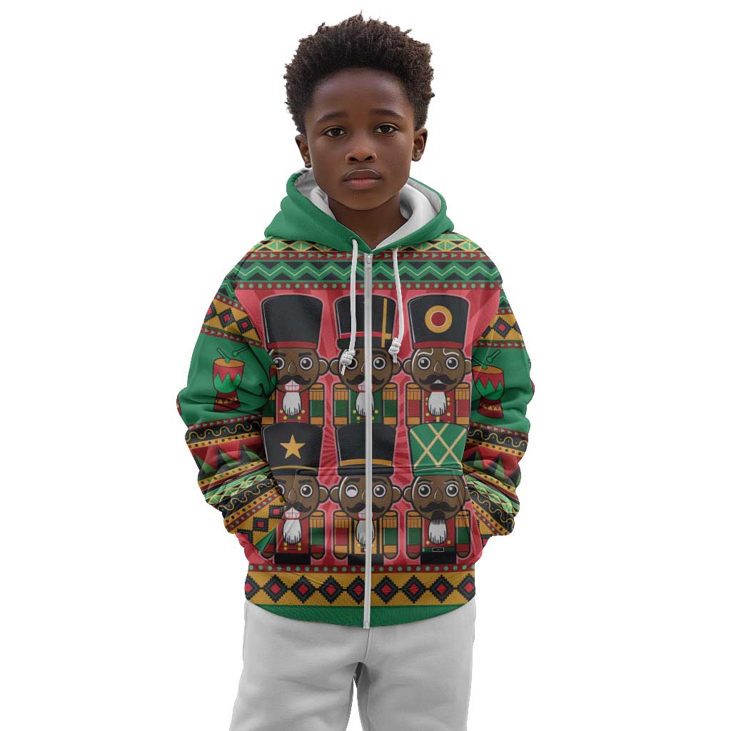 Black Nutcrackers Kid Hoodie Afro Christmas