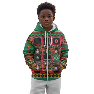 Black Nutcrackers Kid Hoodie Afro Christmas