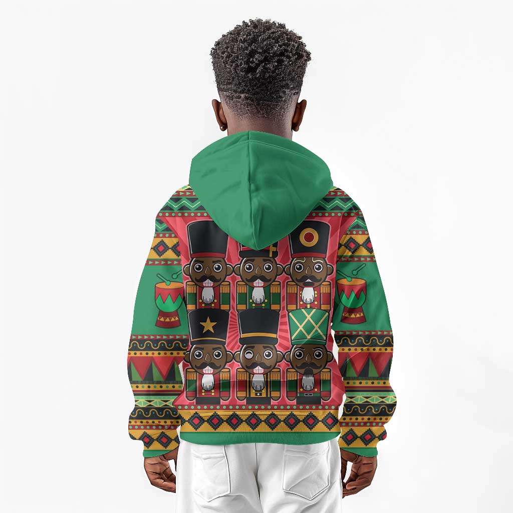 Black Nutcrackers Kid Hoodie Afro Christmas