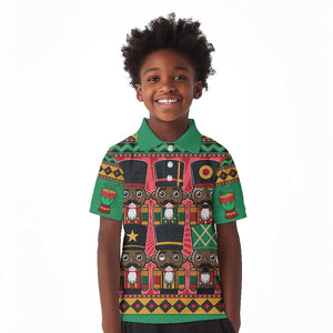 Black Nutcrackers Kid Polo Shirt Afro Christmas