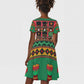 Black Nutcrackers Kid Short Sleeve Dress Afro Christmas