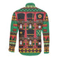 Black Nutcrackers Long Sleeve Button Shirt Afro Christmas